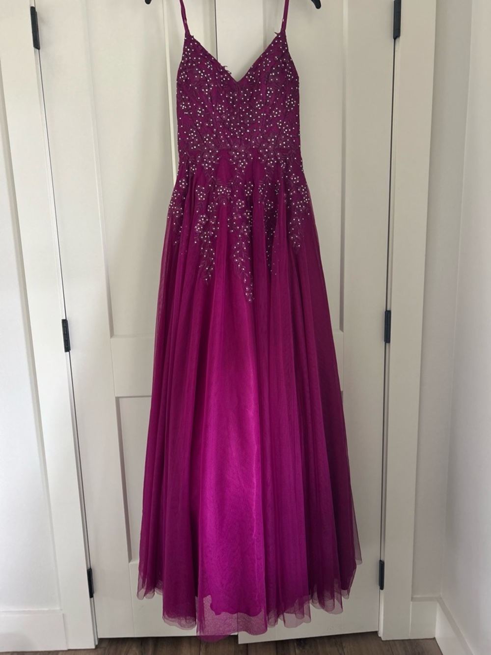 Elegant Magenta Prom Dress
